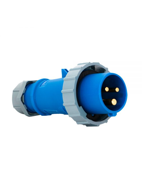 Enchufe Industrial Aéreo 2P+T - 16A - 230V - Azul - IP67 MENNEKES