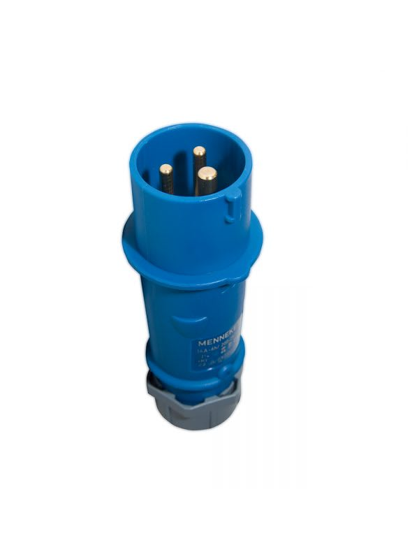 Enchufe Industrial Aéreo 2P+T - 16A - 230V - Azul - IP44 MENNEKES