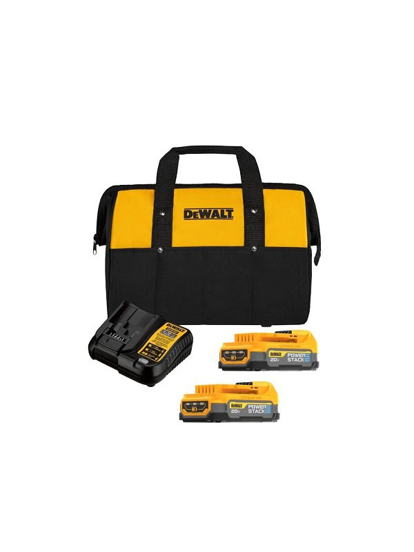 🔋 Kit de Baterías Compactas POWERSTACK 20V MAX 1.7Ah (2 Unidades) DeWalt DCBP034E2-B2 +1 CARGADOR 20V  + MALETA LONA