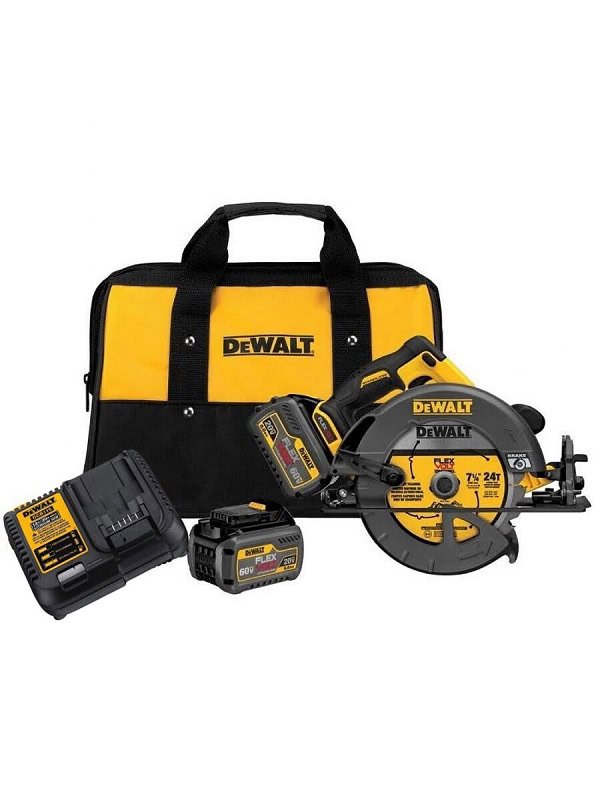 Sierra Circular Inalámbrica 60V MAX FLEXVOLT Dewalt DCS578T2-B2 (con 2 baterías de 6.0 Ah y cargador)