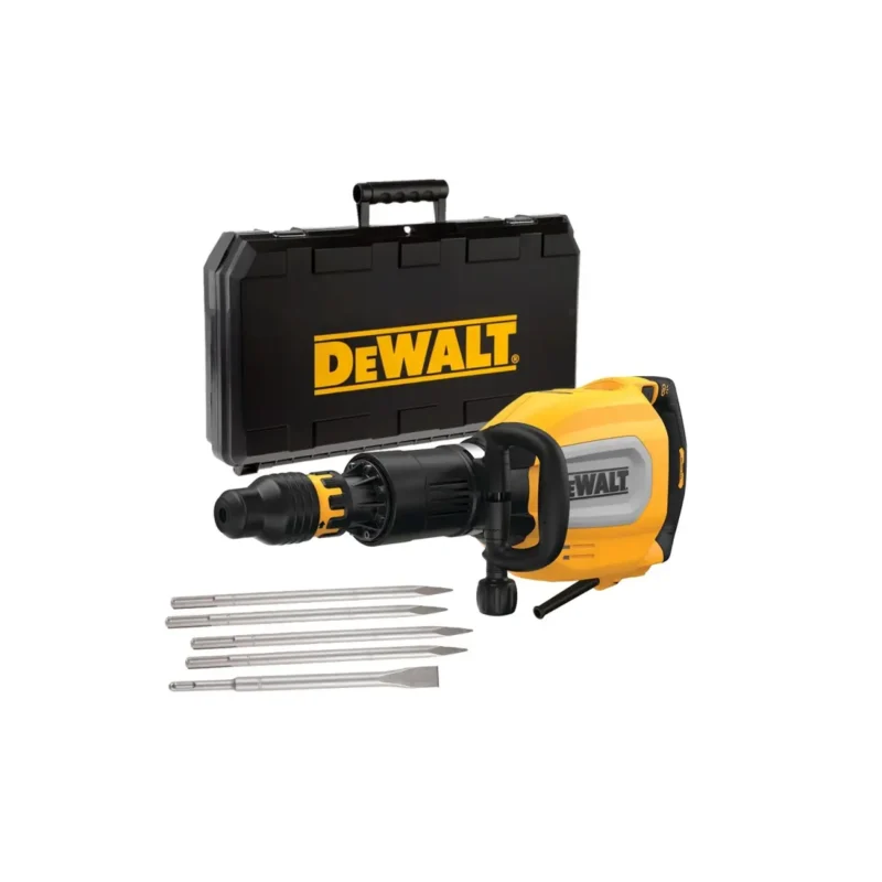 Kit Martillo Demoledor DeWalt SDS Max 1700W Brushless 27J 11Kg + 5 Cinceles D25911K-K21