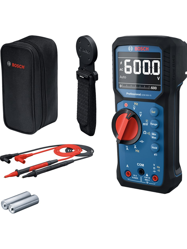 Multímetro Digital Bosch 1000V con Soporte Magnético Profesional GDM 600-15 0601.077.301