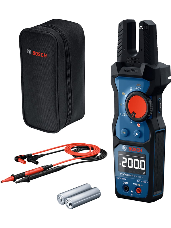 Pinza Amperimétrica de Horquilla Bosch 1000V Profesional GFM 1000-15 0601.077.400