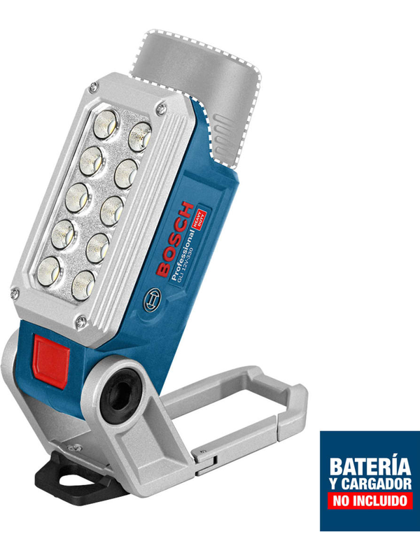Linterna LED Bosch 12V 330Lm GLI 12V-330 Ajustable 200° Imán Gancho Baretool 0601.4A0.000