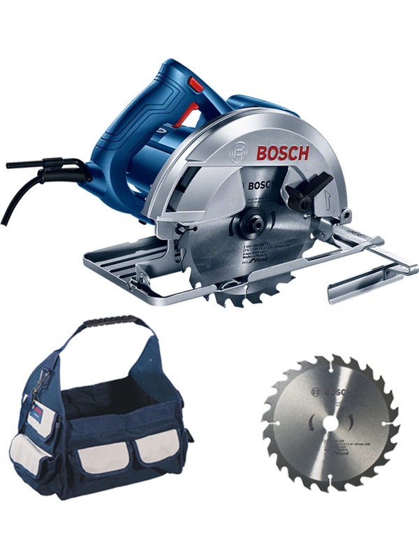 Sierra Circular Bosch 7 1/4" 184mm 1500W Corte 64mm GKS 150 con Bolso 0601.6B3.0E2