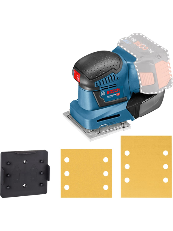Lijadora Orbital Bosch 18V 1/4 Hoja GSS 18V-10 Baretool Profesional Inalámbrica 0601.9D0.200