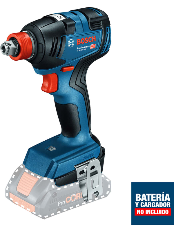 Llave Impacto Bosch 2en1 18V 200Nm Brushless Hex 1/4" + 1/2" GDX 18V-200 Baretool 0601.9J2.2E0