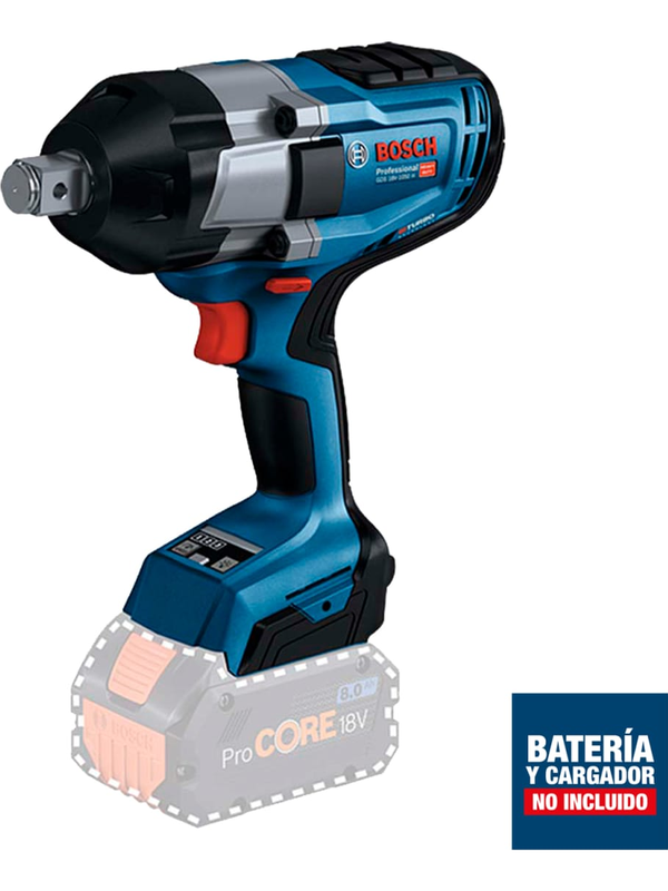 Llave de Impacto Bosch 3/4" 18V 1050Nm BITURBO Brushless GDS 18V-1050 H Baretool 0601.9J8.5E1
