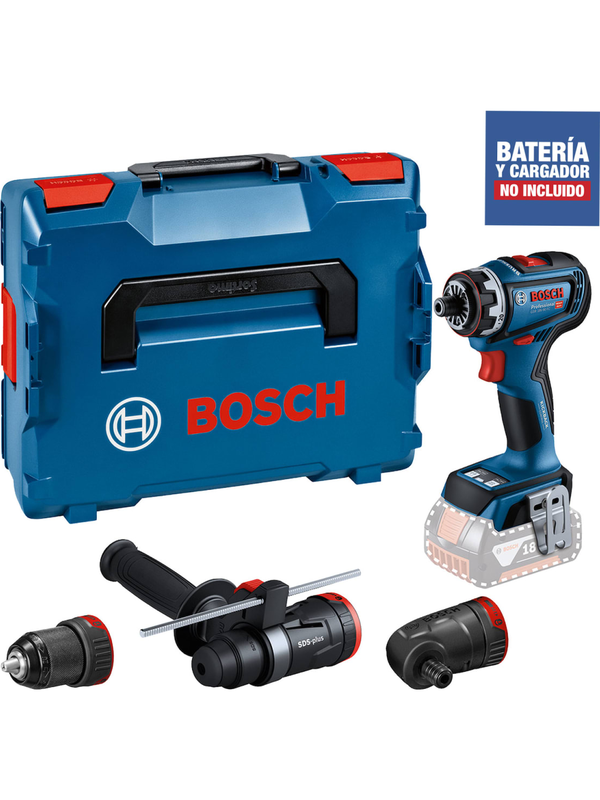 Taladro Atornillador Bosch 1/2" 18V Brushless 90Nm FlexiClick + 3 Mandriles GSR 18V-90 FC 0601.9K6.2E0