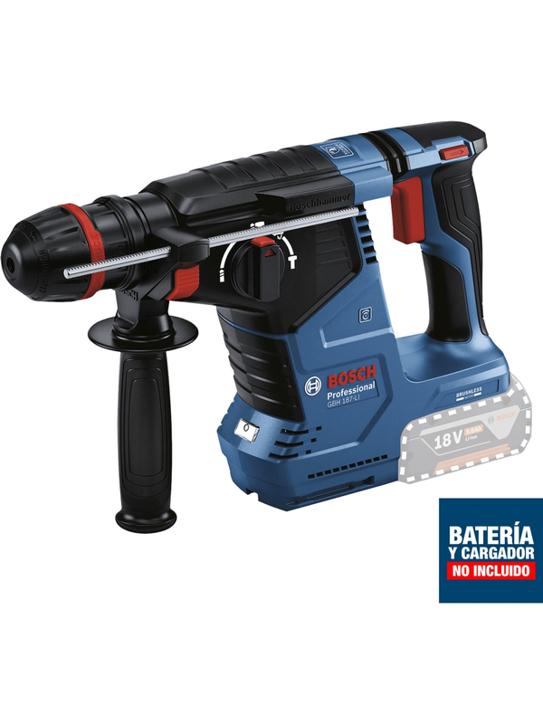 Rotomartillo Bosch 18V 2.4J SDS Plus + Mandril Universal Brushless GBH 187-LI Baretool 0611.923.1E1
