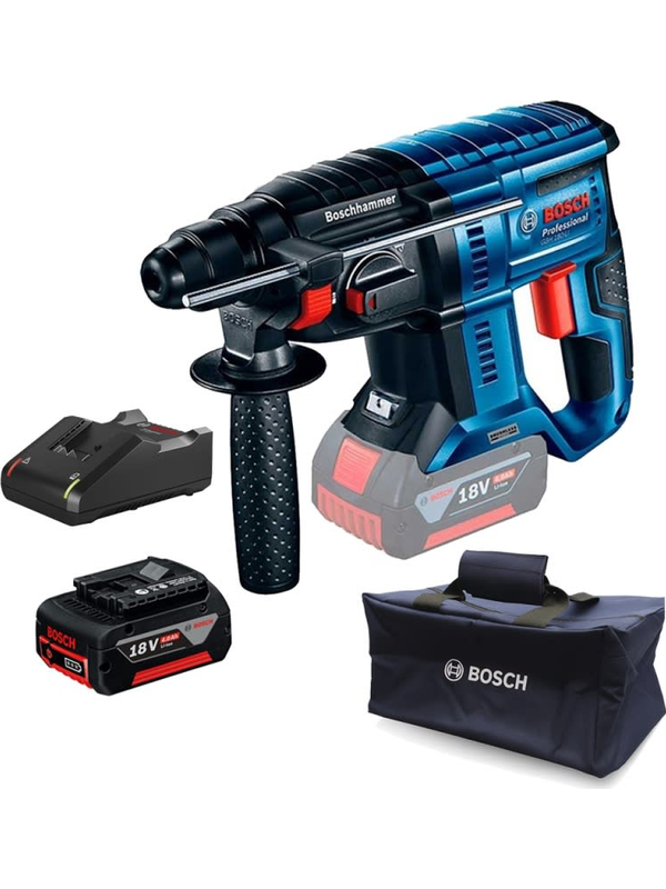 Rotomartillo Bosch 18V Brushless SDS Plus GBH 180-LI Kit Batería 4.0Ah Cargador Bolso 0615.A50.0CK