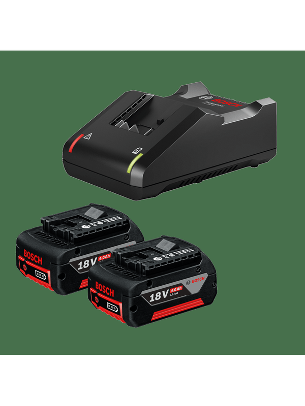 Kit Bosch 2 Baterías 18V 4.0Ah + Cargador GAL 18V-40 Professional 1600.A02.RM8