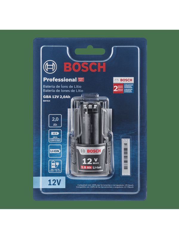 Batería Bosch 12V Max 2.0Ah Ion Litio GBA Alta Duración 2608.000.723