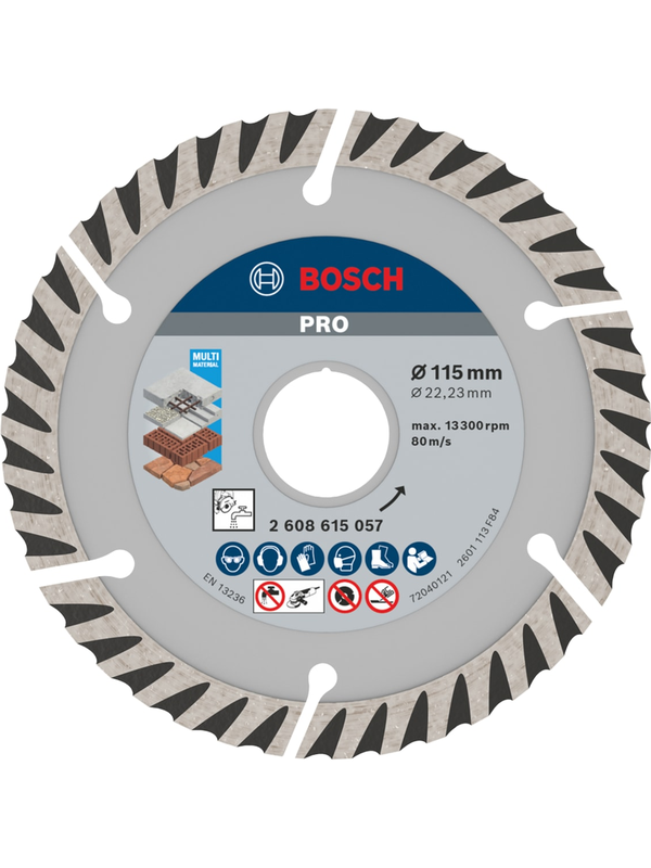 Disco Diamantado Bosch Universal Segmentado 4-1/2" 115mm 22.23mm Construcción y Metal 2608.615.057