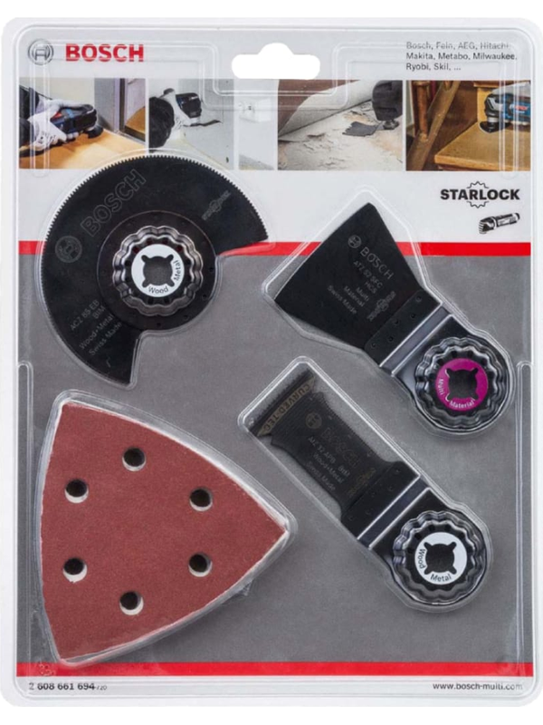 Set Accesorios Multitool Bosch Todo en Uno Profesional Alta Versatilidad Corte Lijado 2608.661.694