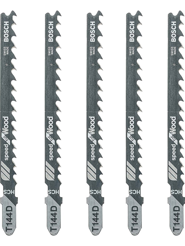 Hoja Caladora Bosch T144D Madera HCS Corte Recto Grueso Pack 5 Unidades 2608.667.301