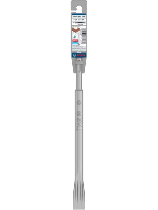 Cincel Plano Bosch SDS Plus 5C 20x250 mm Autoafilable Alta Durabilidad Modelo 2608.690.548 SKU 2608.690.548