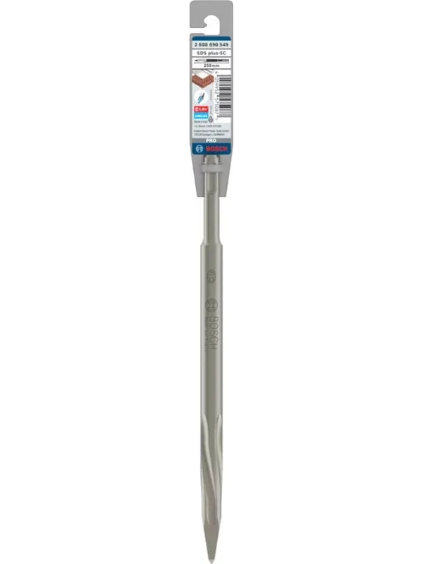 Cincel Punta Bosch SDS Plus 5C 250 mm Autoafilable Alta Durabilidad Modelo 2608.690.549 SKU 2608.690.549