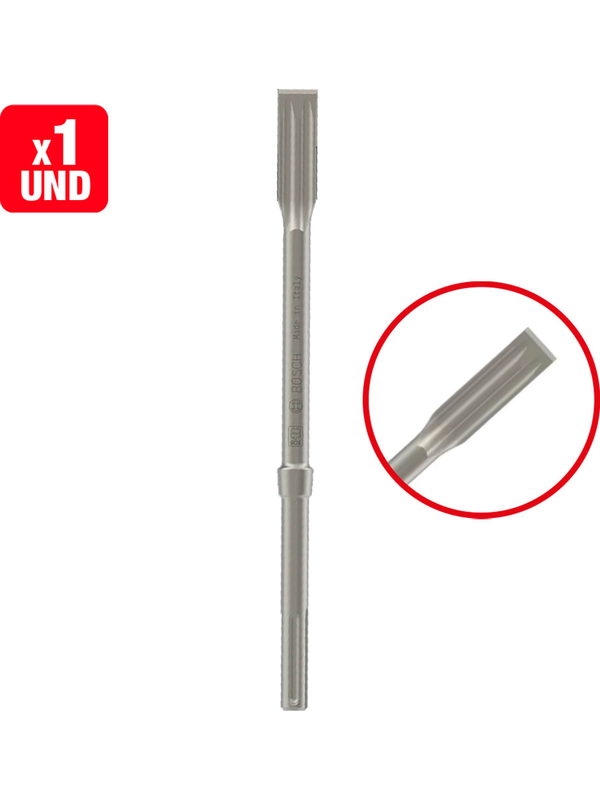 Cincel Plano Bosch SDS Max 5C 400 mm Long Life Alta Durabilidad Modelo 2608.690.575-1 SKU 2608.690.575-1
