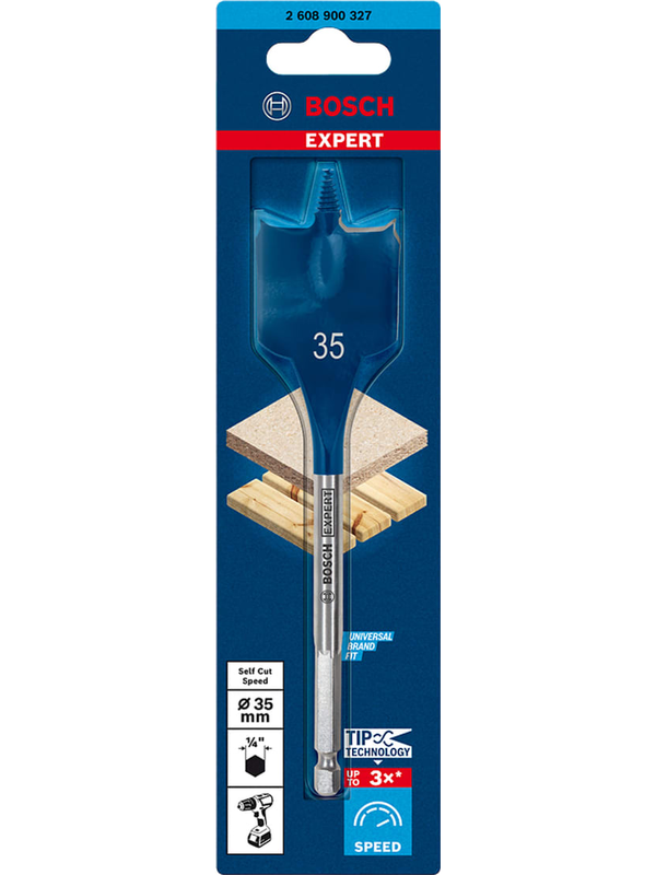 Broca Paleta HEX Bosch 1/4 35x152 mm Madera EXPERT Alta Precisión Modelo 2608.900.327 SKU 2608.900.327