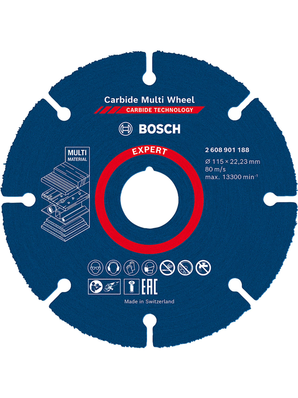 Disco Diamantado EXPERT Bosch 4 1/2 Multimaterial Alta Durabilidad Corte Preciso Modelo 2608.901.188 SKU 2608.901.188