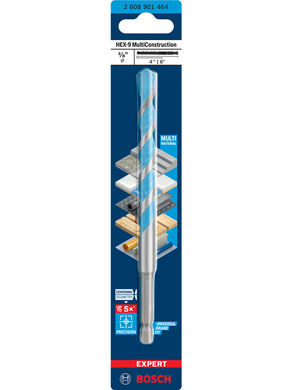 Broca Multiconstrucción HEX Bosch 3/8 x 4 x 6 Pulg EXPERT MultiMaterial Modelo 2608.901.464 SKU 2608.901.464