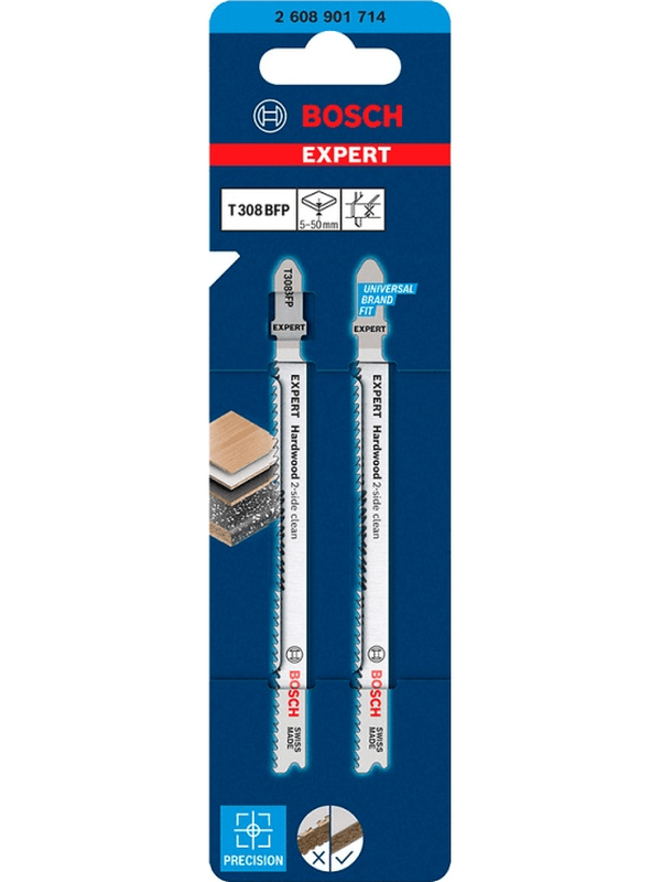 Hoja de Calar Bosch Expert Corte Recto Madera 2 Und T308BFP Alta Precisión 2608.901.714
